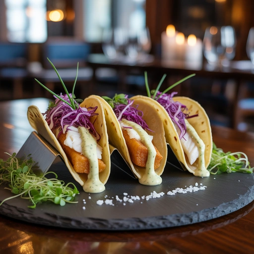 脆皮烟熏黑线鳕玉米饼